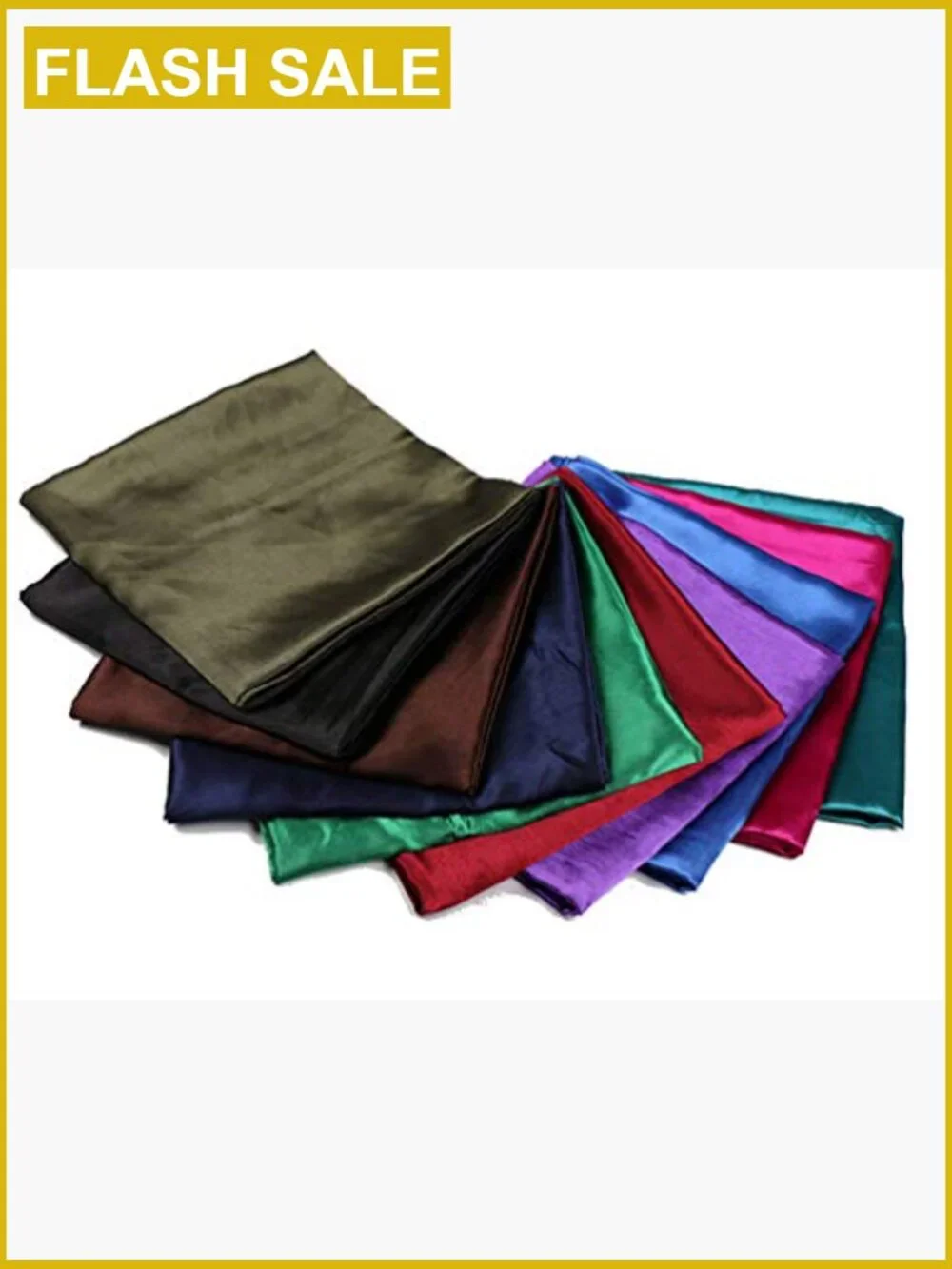 35 inch Square Satin Silk Feeling Hair Wrapping Scarf Women's Large Neck Scarf
